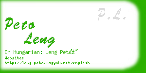 peto leng business card
